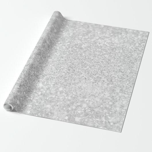 Silver Glitzer Sparkley Geschenkpapier (Ungerollt)