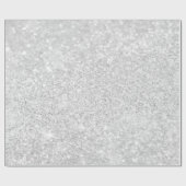 Silver Glitzer Sparkley Geschenkpapier (Flach)