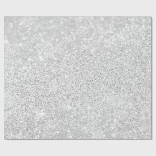 Silver Glitzer Sparkley Geschenkpapier (Flach)