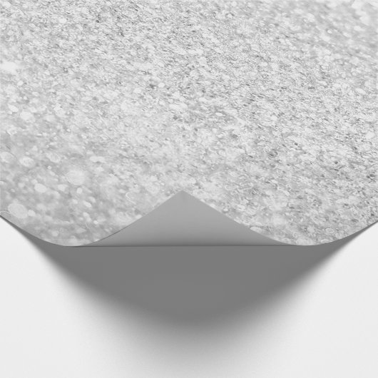 Silver Glitzer Sparkley Geschenkpapier (Ecke)