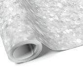 Silver Glitzer Sparkley Geschenkpapier (Rolleneckpunkt)