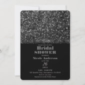 Silver Glitzer Sparkling Lights Brautparty Einladung (Vorderseite)