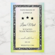 Silver Glitzer Stars Produktkennzeichnungen Aquama