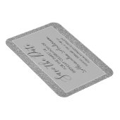 Silver Glitzer Sweet 16 Save the Date Magnet (Rechte Seite)