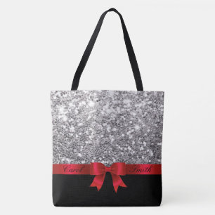 Silver Glitzer Tasche mit individuellem Namen