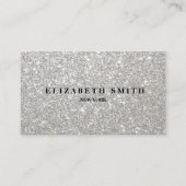 Silver Glitzer Texture Business Card Visitenkarte (Vorderseite)