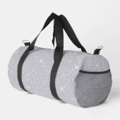 Silver Glitzer Texture White Sparkling Diamond Duffle Bag (Rechte Ecke)