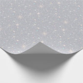 Silver Glitzer Texture White Sparkling Diamond Geschenkpapier (Ecke)