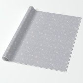 Silver Glitzer Texture White Sparkling Diamond Geschenkpapier (Ungerollt)