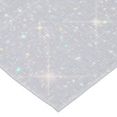 Silver Glitzer Texture White Sparkling Diamond Tischdecke (Schrägansicht)