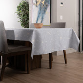 Silver Glitzer Texture White Sparkling Diamond Tischdecke