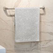 Silver Glitzer Texture White Sparkling Shiny Badhandtuch Set