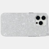 Silver Glitzer Texture White Sparkling Shiny Case-Mate iPhone Hülle (Rückseite (Horizontal))