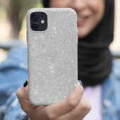 Silver Glitzer Texture White Sparkling Shiny Case-Mate iPhone Hülle