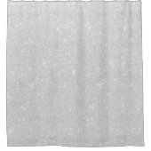 Silver Glitzer Texture White Sparkling Shiny Duschvorhang (Vorderseite)