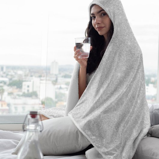 Silver Glitzer Texture White Sparkling Shiny Fleecedecke