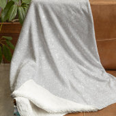 Silver Glitzer Texture White Sparkling Shiny Fleecedecke