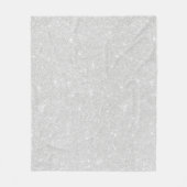 Silver Glitzer Texture White Sparkling Shiny Fleecedecke (Vorderseite)