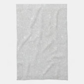 Silver Glitzer Texture White Sparkling Shiny Geschirrtuch (Vertikal)
