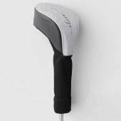 Silver Glitzer Texture White Sparkling Shiny Golf Headcover (angewinkelt)