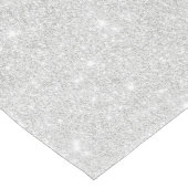 Silver Glitzer Texture White Sparkling Shiny Mittelgroßer Tischläufer (Ecke)