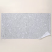Silver Glitzer Texture White Sparkling Shiny Strandtuch (Vorderseite)