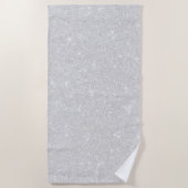 Silver Glitzer Texture White Sparkling Shiny Strandtuch (Vorderseite)