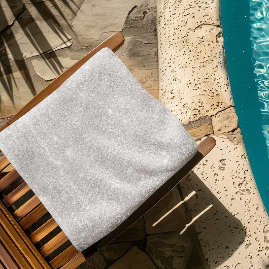 Silver Glitzer Texture White Sparkling Shiny Strandtuch