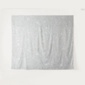 Silver Glitzer Texture White Sparkling Shiny Wandteppich (Vorderseite (Horizontal))