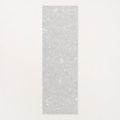 Silver Glitzer Texture White Sparkling Shiny Yogamatte (Vorderseite)
