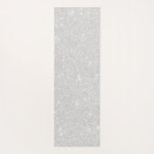 Silver Glitzer Texture White Sparkling Shiny Yogamatte (Rückseite)