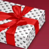 Silver Glitzer Tiny Heart Gemustert Wrapping Paper Geschenkpapier