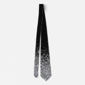 Silver Glitzer Trendy Ombre Fading Krawatte (Rückseite)