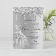 Silver Glitzer Tropfen 16 . Geburtstag Geburtstag