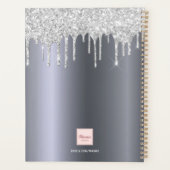 Silver Glitzer Tropfen 2025 Planer (Rückseite)