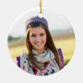 Silver Glitzer Tropfen Aqua Blue Sweet 16 Foto Keramik Ornament (Hinten)