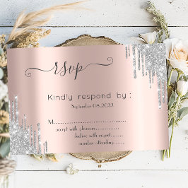 Silver Glitzer Tropfen Bat Mitzvah UAWG Einladung