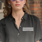 Silver Glitzer Tropfen Custom Consultant Namensschild