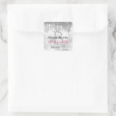 Silver Glitzer Tropfen, DIY Name, Monogram Title B Quadratischer Aufkleber (Tasche)