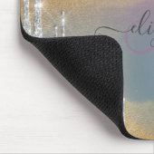 Silver Glitzer Tropfen Farbige Gold Monogramm Mousepad (Ecke)