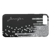Silver Glitzer Tropfen iPhone 8 Fall Case-Mate iPhone Hülle (Rückseite (Horizontal))