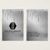 Silver Glitzer Tropfen Logo-Bildschirm (Vorne & Hinten)