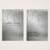 Silver Glitzer Tropfen mit Grafikkarte (Vorne & Hinten)