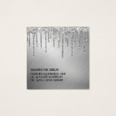 Silver Glitzer Tropfen mit Grafikkarte (Rückseite)