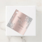 Silver Glitzer Tropfen Rose Gold 80. Geschenkanhänger (Beispiel)