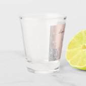 Silver Glitzer Tropfen Rose Gold 80. Schnapsglas (Links)