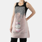 Silver Glitzer Tropfen Rose Gold Cupcake Macaron Schürze (InSitu)