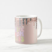 Silver Glitzer Tropfen Rose Gold Ehefrau Mama Boss Kaffeetasse (VorderseiteRechts)