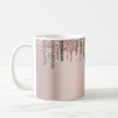 Silver Glitzer Tropfen Rose Gold Ehefrau Mama Boss Kaffeetasse (Links)