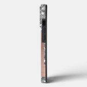 Silver Glitzer Tropfen Rose Gold Metallic Monogram Case-Mate iPhone Hülle (Rückseite / Links)